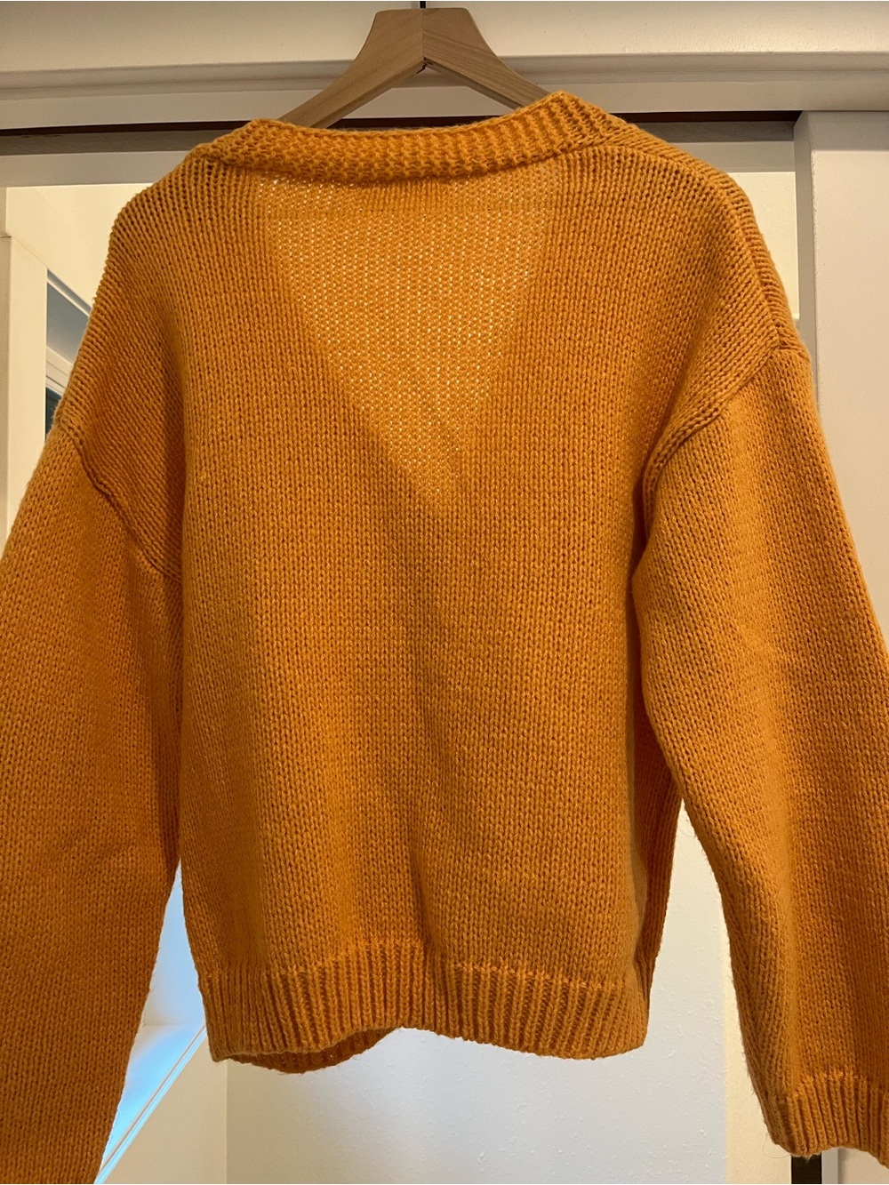 Doe & Rae Mustard Yellow Daisy Appliqué Cardigan - Picture 7 of 7